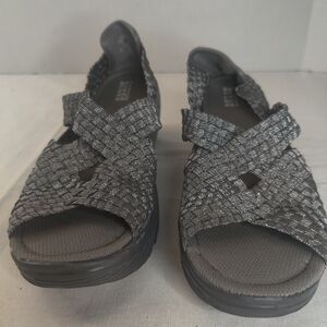 Canyon River Blues - Marnie Platform Sandals 10M Silver/Gray